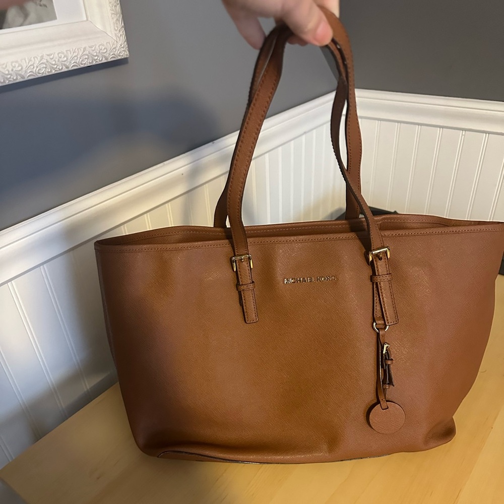 Michael Kors Cognac Saffiano Leather Tote